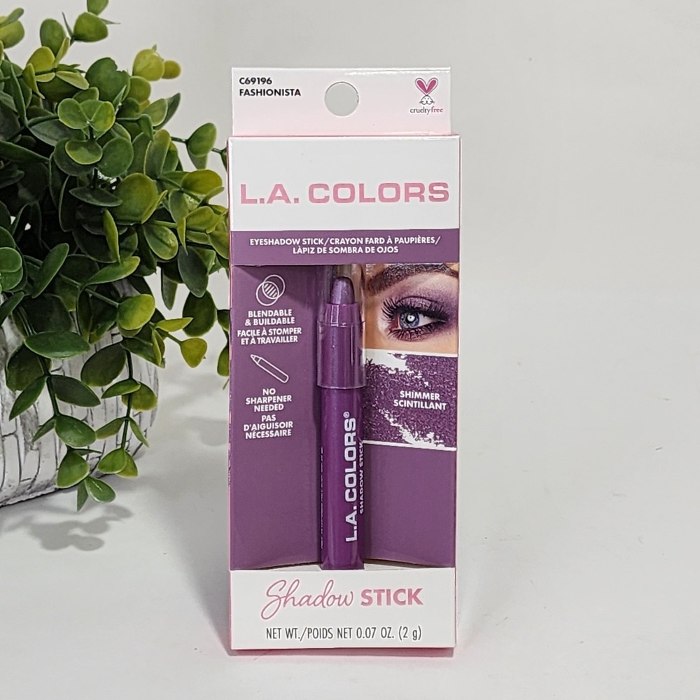 L.A. Colors Eyeshadow Stick Fashionista Shimmer Blendable Buildable C69196 New